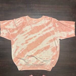 Size Small Aerie Tie-Dye Shirt in Pink and Cream
